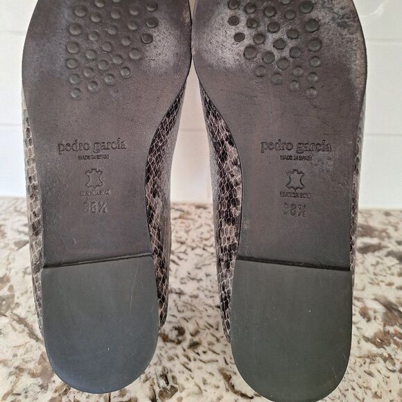 Pedro Garcia Brown Leather snike print Loafers  Size 38.5 - Picture 9 of 9